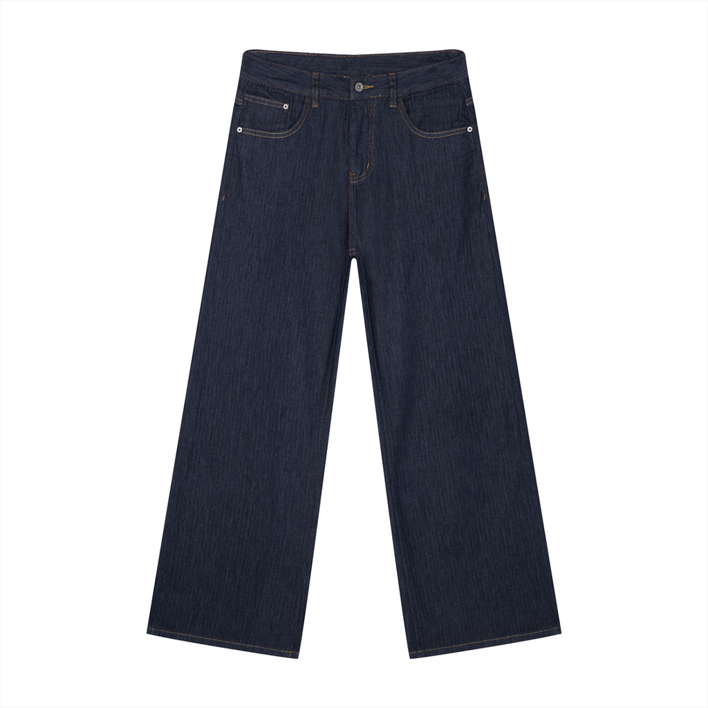 Men's Summer Wide Leg Dark Wash Jeans