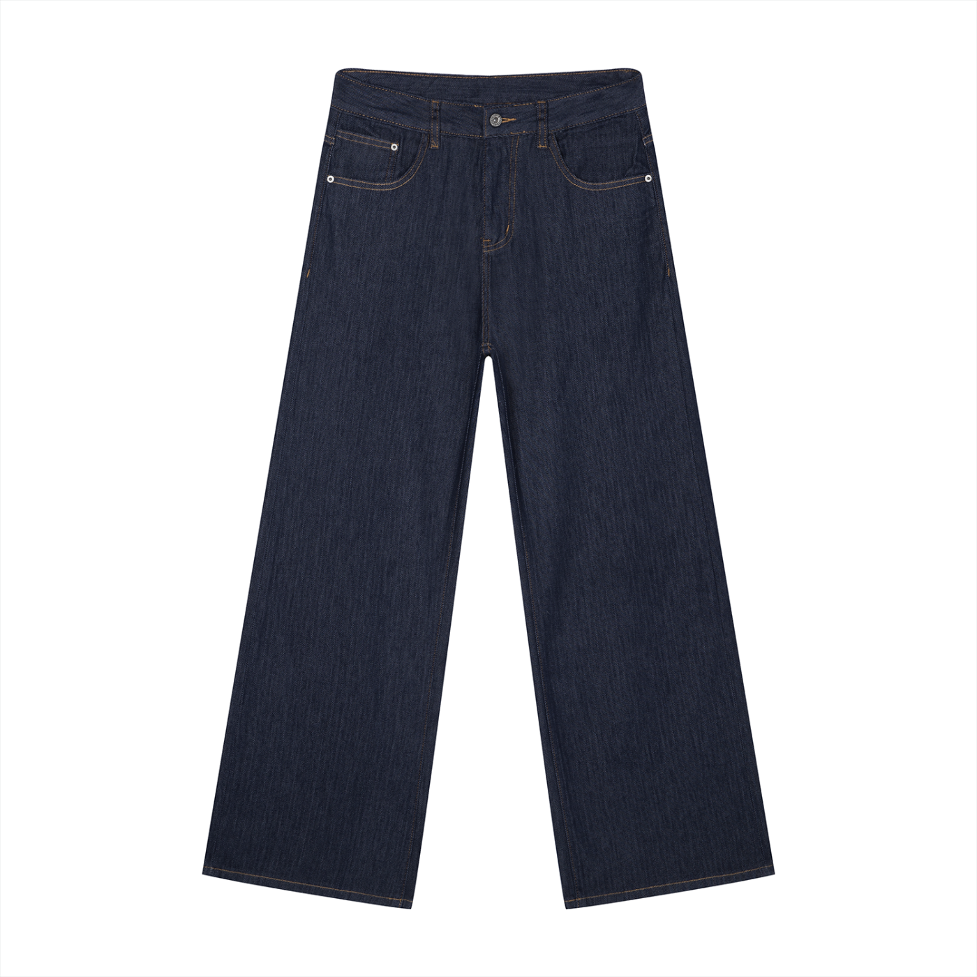 Men's Summer Wide Leg Dark Wash Jeans