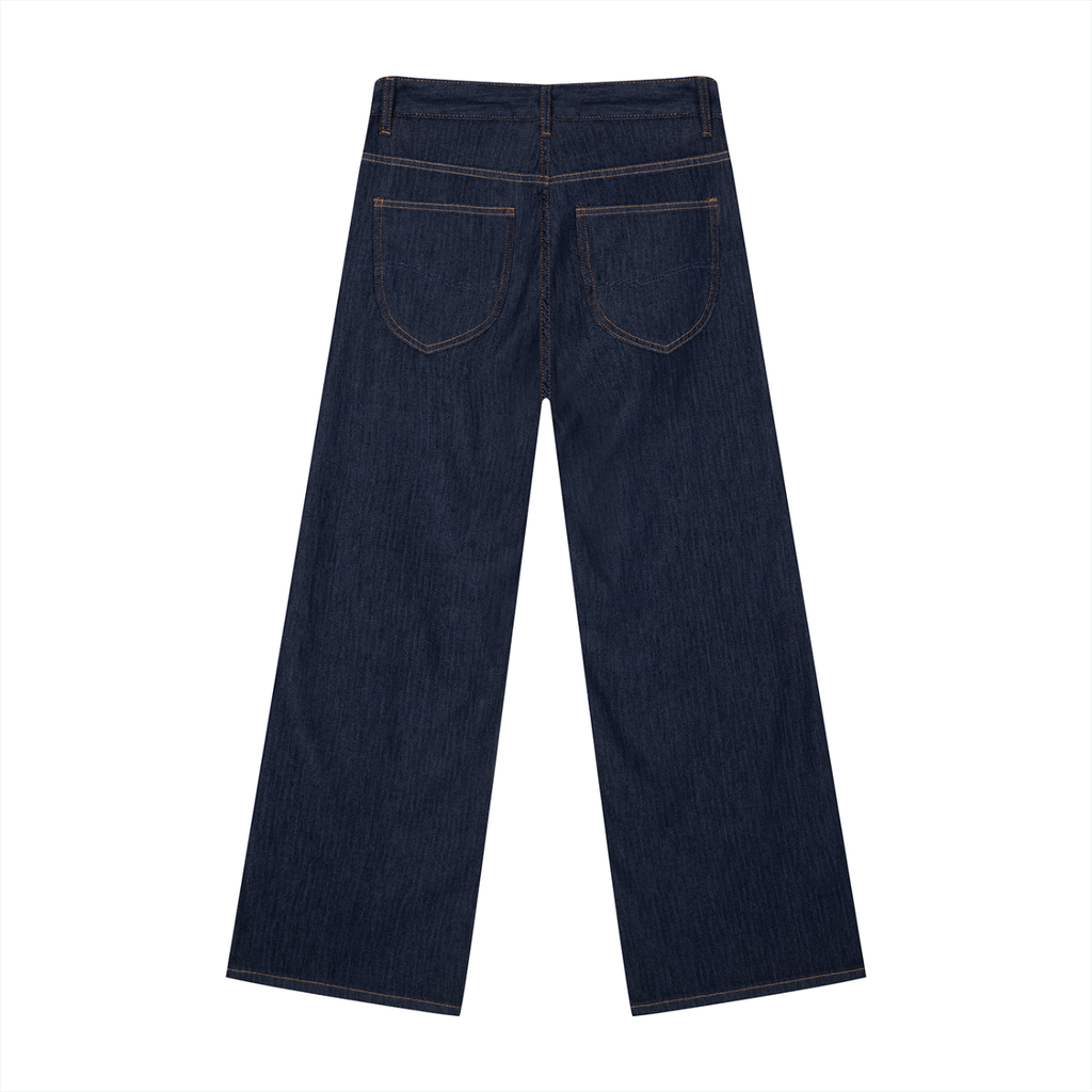 Men's Summer Wide Leg Dark Wash Jeans