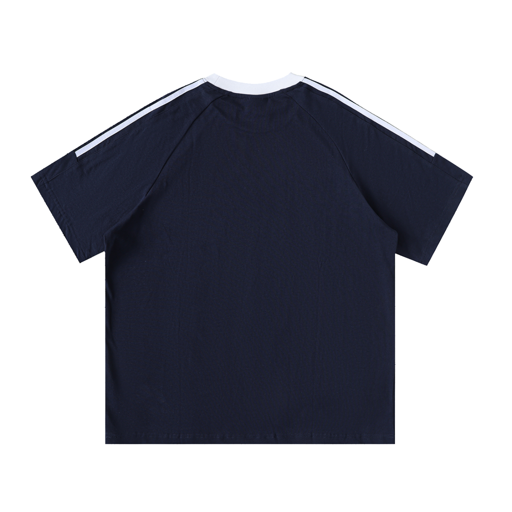 Contrast Crewneck Cotton Tee