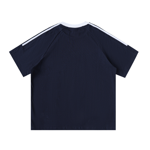 Contrast Crewneck Cotton Tee