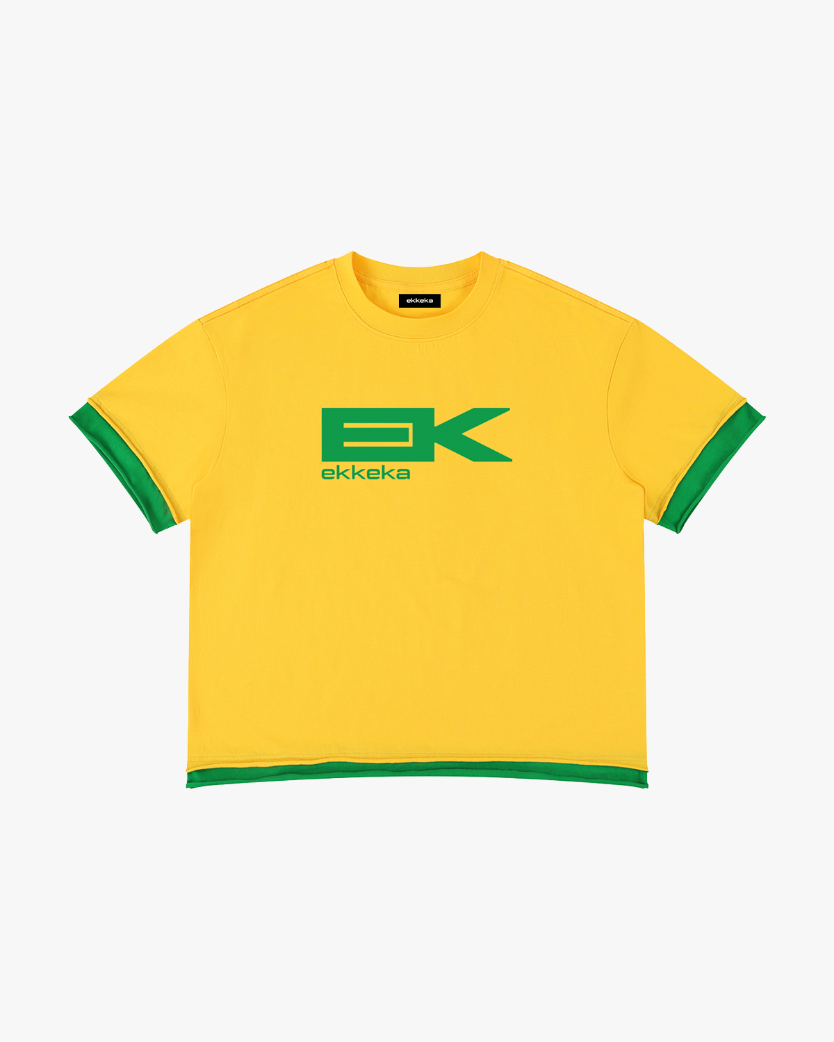 EK Logo Yellow Boxy T-Shirt