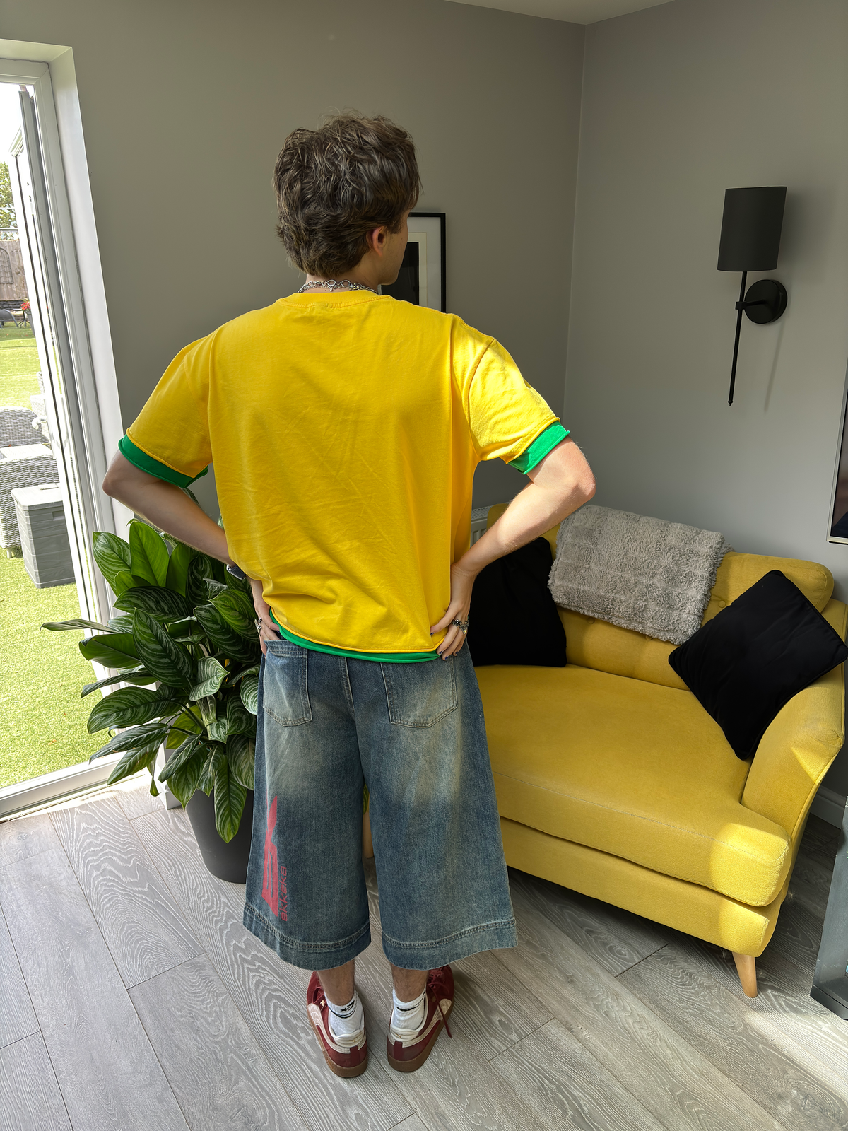 EK Logo Yellow Boxy T-Shirt